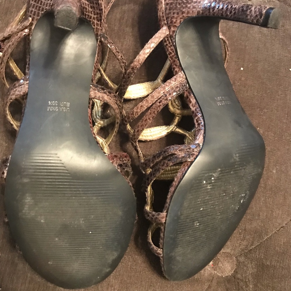 Nina brown snake skin heels - Picture 4 of 4
